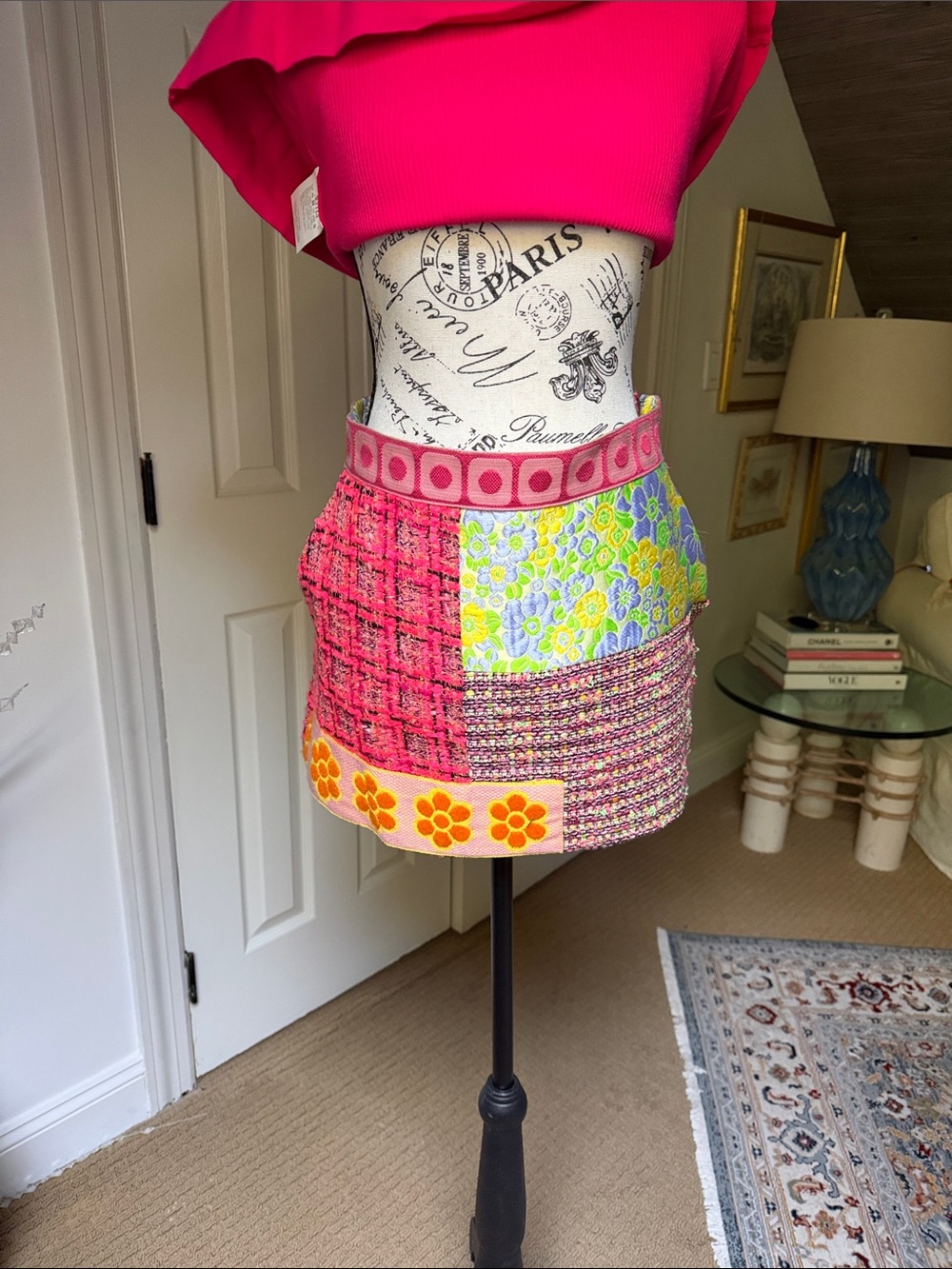 Moschino Multicolor Patchwork Mini Skort - Picture 3 of 16